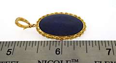 Deep Blue Lapis Lazuli 14kt Pendant
