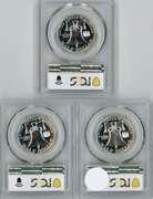 1960, 62, & 63 Gem Proof Franklin Halves. PCGS PR66