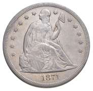 1871 Seated Liberty Dollar