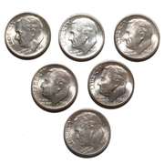 Gem Silver BU Roosevelt Dime Lot