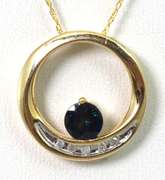 Alluring Sapphire & Diamond Necklace in Yellow Gold