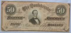 $ 50 Feb 17 1864 Series CSA Note
