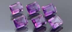 Glittering 12.38ct 6pc real Brazilian Amethyst set