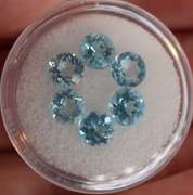 6 piece 5.95ct full fire sky blue Topaz set