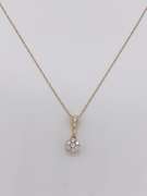 14kt Yellow Gold Diamond Pendant Necklace