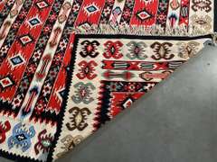 FINE  COLORFUL HAND KNOTTED KLIM 6.6x9.7