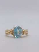 14kt Gold Blue Topaz Cocktail Ring