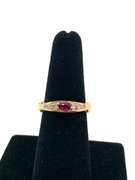 14KT Diamond Ruby Ring