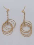 14kt Solid Yellow Gold Dangle Earrings