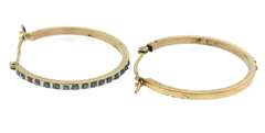 Stunning Yellow Gold Diamond Hoop Earrings