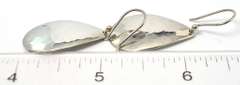 Hammered Droplet Dangle Earrings in Sterling Silver
