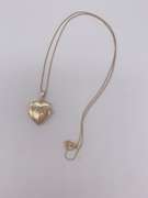14kt Yellow Gold Heart Locket Pendant Necklace