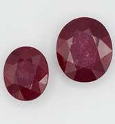 2 BLOOD RED NATURAL RUBY (GF) OVAL CUT