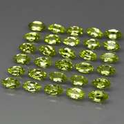 Marquise cut! Unheated! 7.38ct Peridot set!