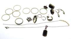 Lot of Sterling Silver Misc Jewelry