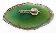 Large Natural Agate Brooch