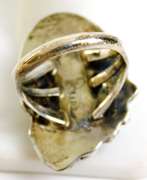 Vintage Signed N.A. Indian Sterling Turquoise Ring, 5.5