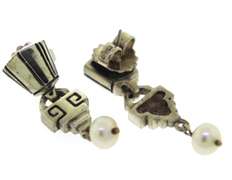 Sterling Silver Lisa Jenks Silver and Pearl Earrings