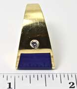 Fabulous Architectural Lapis & Diamond 18K Ring