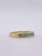 18kt Yellow Gold Emerald Band Ring