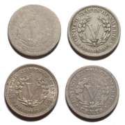 2 Each 1883 With & Without Cents V Nickels