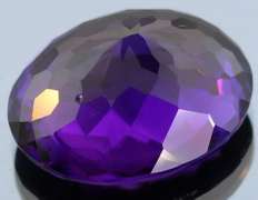 Oval cut 27.14ct royal purple created Amethyst