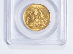 MS62 1887 Great Britain 2 Pounds World Gold Coin - Graded PCGS