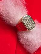 MENS 14K GOLD AND DIAMOND RING