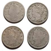 2 Each 1883 With & Without Cents V Nickels