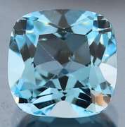Captivating 9.17ct 12mm high fire cushion cut Topaz