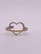 10kt Gold Heart & Diamond Cocktail Ring