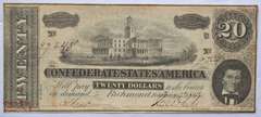$ 20 1864 Confederate States Note