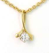 Glittering Diamond Necklace in in 14KT Yellow Gold