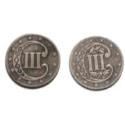 1852 & 1857 US  3 Cent Silvers