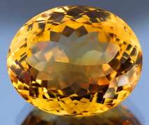 Substantial 24.67ct vivid orange unheated Citrine