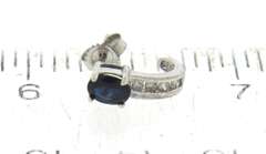 Wonderful White Gold Blue Sapphire & Diamond Necklace w Matching Earrings