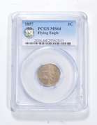 MS64 1857 Flying Eagle Cent - Graded PCGS