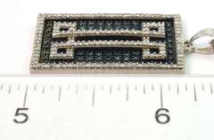 Awesome Art-Deco Blue & White Diamond Necklace in Sterling Silver