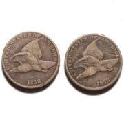 1858 Flying Eagles Large And Small Letters