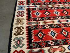 FINE  COLORFUL HAND KNOTTED KLIM 6.6x9.7