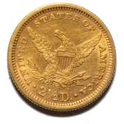 1861 Civil War US Gold Quarter Eagle