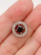 14kt Gold, White & Black Diamond Pendant