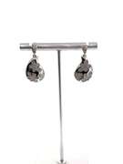 Unique Sterling Silver Earring with White Gemstones