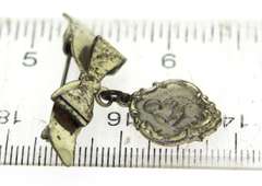 Virgin Mary and Jesus  Pin Brooch on Sterling Silver