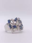 14kt Gold, Blue Sapphire & Diamond Ring