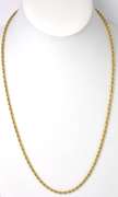 Nice 23-Inch Rope Chain in Yellow Gold