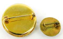 2 Vintage Italian Micro Mosaic Pins