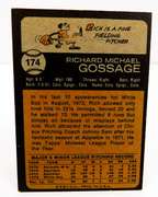 Goose Gossage 1973 Topps Rookie Baseball Card