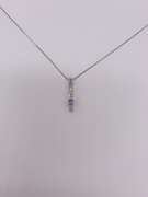 14kt Gold, Tanzanite, & Diamond Pendant Necklace