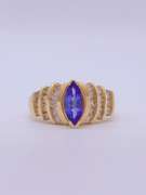 14kt Gold Tanzanite & Diamond Cocktail Ring